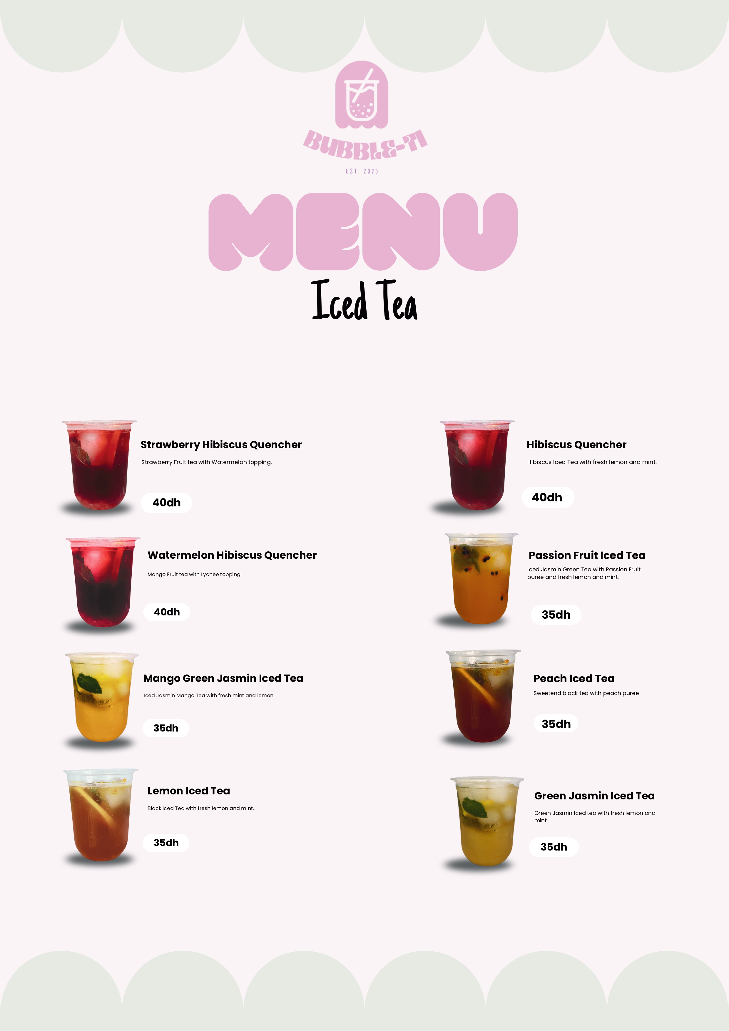 Milk Tea Menu